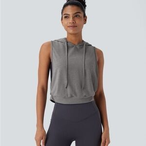HALARA Charcoal Sleeveless Hoodie